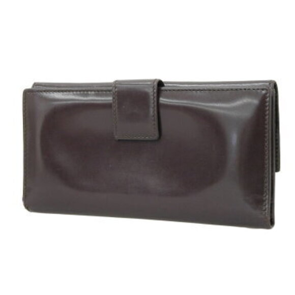 Gucci Double Snap Long Wallet Brown Leather - Picture 2 of 7